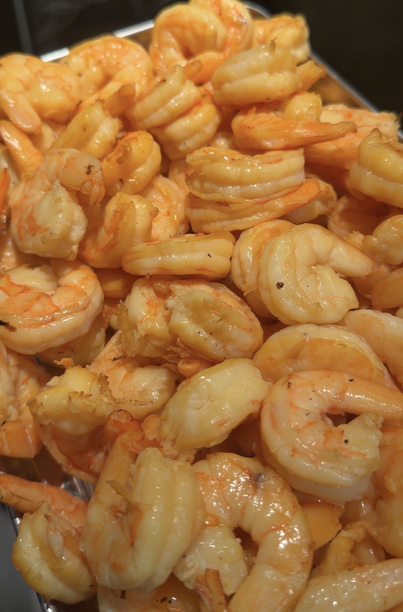 Cold smoked shrimp